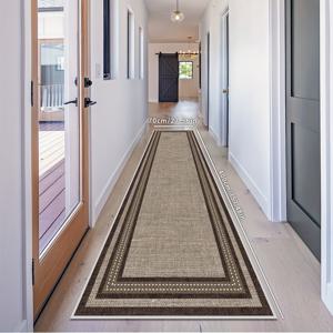 TEMU 럭셔리 긴 복도 카펫 1개, 세탁기 사용 가능한 주방 현관 매트, 부드럽고 편안한 침대 옆 침실 장식 러너, 홈 데코 카펫에 적합