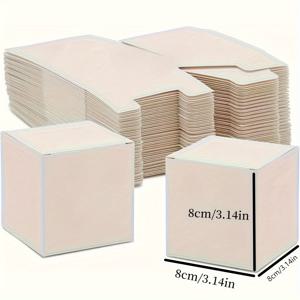 TEMU 25개의 백색 종이 상자 선물 상자, 뚜껑이 있는 다목적 휴일 장식 상자, 매장 품목 포장 상자, 공예, 파티 선물, 꽃마차 및 웨딩맨, 데이 선물, 쉽게 조립할 수 있는 제품