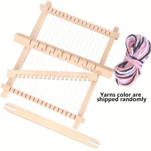 TEMU 미니 직조 도구 세트, 작은 나무 창의적인 털실 뜨개질 기계, 공예 애호가를 위한 편리한 액세서리, 수동 직조기