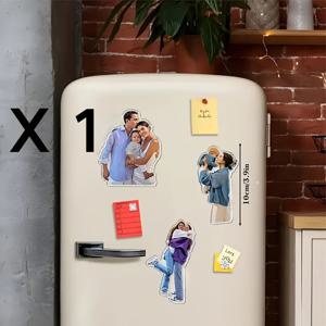 TEMU 1개 또는 2개 맞춤형 아크릴 냉장고 자석 - 가족, 반려동물, 커플을 위한 개인화 사진 기념품, 직사각형, 휴일, 선물, 일상 추억에 이상적