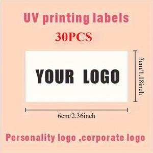 TEMU UV 전사 스티커 30/50개입, 직사각형 모양, DIY 로고 및 맞춤 로고 이미지 제작 가능, 물병, 컴퓨터 금속 표면 및 포장 상자에 적합, 친구 및 가족을 위한 이상적인 선물 선택