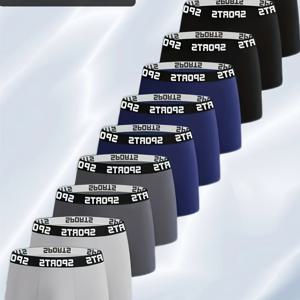 TEMU 1개 랜덤 남성용 캐주얼 드로즈 - 단색 콤보, 레터링 허리 밴드 - 편안하고 통기성 좋은 스포츠 속옷