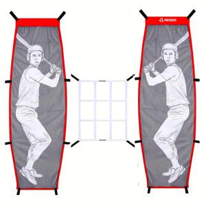 TEMU 야구 소프트볼 피칭 타겟 & 더미 배터, 조절 가능한 야구 피칭 네트 훈련용품 9홀 존 부착물, 타격 정확도를 위한 야구 & 소프트볼 연습용 네트