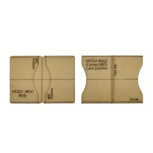 TEMU 미니 카드홀더 지갑 만들기 템플릿 (2피스 수제 가죽 디자인), 크라프트 종이 사용, DIY 가죽 상품 제작