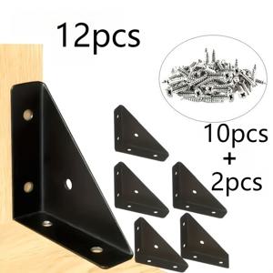 TEMU 12/30/60/120/300개 #5 고강도 L자 앵글 브래킷 (나사 포함) 90도 앵글 지지대, 1.3mm 두께, 가구, 책장, 캐비닛 및 테이블에 적합, 내구성 좋은 금속 브래킷, 가정 및 사무실 수리 도구로 이상적