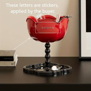 TEMU 레트로 장미 모양 주얼리 트레이 다기능 수납 선반 및 화장품 수납함 주얼리 & 액세서리 진열판 다중 수납칸 가정 및 사무실 책상 장식용 정리함, 주얼리 트레이