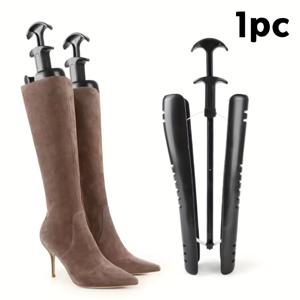 TEMU 1개입 높은 부츠용 부츠 쉐이퍼 | 손잡이 달린 부츠 가락지 스트레처, 여성용 부츠 신발 트리 스트레처, 여성용 높은 부츠를 위한 긴 부츠 지지 신발 홀더, 재질: 플라스틱, 색상: 블랙