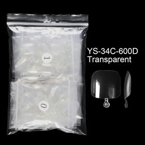 TEMU 600개 인조 아크릴 자연색/화이트/투명 네일 아트 장식, 발톱 미용 도구