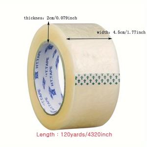 TEMU 투명하고 무취의 테이프로 배송, 포장, 투명 포장, 이사, 상자 봉인, 우편 및 사무용품에 사용됩니다. 크리스마스, 추수감사절 및 새해에 선물 포장에 완벽합니다. 포장 테이프입니다