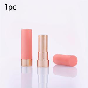 TEMU 1개 회전식 내장 플라스틱 립밤 용기, 리필 가능한 립스틱 디스펜서 빈 용기, 보호 커버 포함, 솔리드 립글로스 및 립스틱용, 원통형 립스틱 포장 빈 튜브, 수제 립스틱 애호가에게 적합합니다.