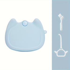 TEMU 귀여운 & 휴대용 실리콘 교정기 케이스 (끈 포함) - 무취, 구강 보관함 및 확장기 정리함, 여행 및 야외 활동에 이상적