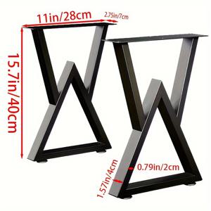 TEMU 산업용 가구 테이블 다리, 금속 테이블 다리, 15.7인치 높이 고하중 사각 튜브 가구 다리, 가구, 스툴 또는 의자용, 커피 테이블 다리, 벤치 다리, 티 테이블 다리, 2개 세트, 블랙, DIY