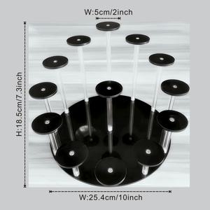 TEMU 다양한 레이어가 있는 원형 아크릴 디스플레이 스탠드. 향수, 립스틱, 보석, 피규어, 수집품 및 기타 작은 물품을 전시하기 위해 설계되었습니다.