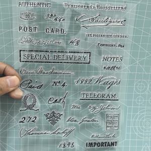 TEMU DIY 스크랩북 클리어 실리콘 스탬프, 영어 문구 포함 - 엠보싱, 사진 앨범 및 공예에 완벽함