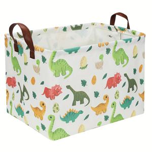 TEMU 귀여운 공룡 테마 수납 바구니, 아기 선물, 옷, 휴대용 정리용으로 완벽