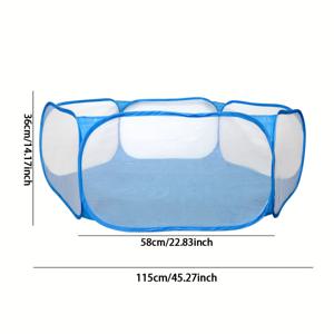 TEMU 안전하고 휴대 가능한 접이식 메쉬 소동물 울타리: 개, 토끼, 병아리, 오리, 기니피그, 햄스터 및 다양한 작은 동물을 위한 게임 울타리, 실내외 사용 가능, 청소가 쉬운 작은 집
