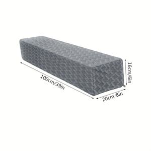 TEMU 조절 가능한 침대 웨지 베개 - 고밀도 그레이 헤드보드 쿠션, 싱글/더블/킹/퀸 침대용 침대 갭 필러, 세탁기 사용 가능, 매트리스 & 헤드보드용 부드러운 패딩 (도구 필요 없음, 침대 등받이 쿠션, 등받이 베개, 침대에서 앉아 사용하는 베개)