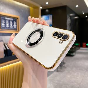 TEMU 폰 케이스: 갤럭시 노트 10+/노트 8/노트 9/노트 10 라이트/노트 10/노트 20/노트 20 울트라용 4가지 색상 선택 가능, 전자도금 TPU 방탄 마그네틱 패치 무선 충전 남녀공용 폰 케이스