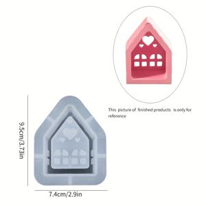 TEMU 실리콘 촛대 모양 몰드, 속이 빈 하트 모양 티라이트 홀더 디자인, 레진 및 석고 캐스팅에 적합, 홈 데코 프로젝트에 완벽