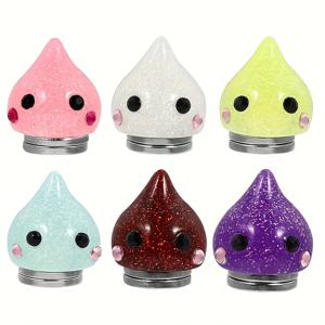 TEMU 6개 컬러풀 물방울 페인팅 로케이터 세트 - 핑크, 블루, 화이트, 퍼플, 레드, 옐로우 색상의 다용도 DIY 미술 공예 도구, 레진 소재, 페인팅 액세서리