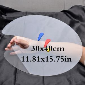 TEMU 12x16인치 & 8x12인치 투명 아크릴 페인트 팔레트 - 오일, 아크릴, 수채화용 보호 크래프트 코팅 쉬운 세척 원형 그림판, DIY 공예 및 미술 프로젝트용, 쉽게 깨끗하게 닦이는 표면