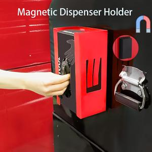 TEMU 1개 장갑/티슈 홀더, 8파운드 용량, 내구성이 뛰어난 코팅 강철 재질, 사무실, 상점, 차고, 의료 사무실, 세탁실, 주방, 병원 등에서 공간 절약을 위해 설계되었으며 벽에 걸 수 있습니다 (빨간색)