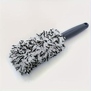 TEMU 긴 손잡이 초극세사 타이어 청소 브러쉬, 차량 세차 용품 플러시 휠 브러쉬에 적합, 사계절 사용 가능