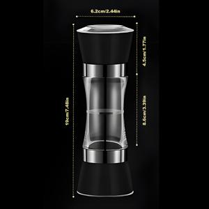 TEMU 2-in-1 듀얼 헤드 스테인리스 스틸 후추 분쇄기, 향신료 가루, 진작분, 로즈마리, 천일염, 수동 주방 분쇄병 세트