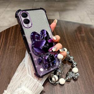 TEMU 충격 방지 및 세련된 디자인으로, 이 두꺼운 글리터 카드 폰 케이스는 삼성 갤럭시 S25 에지용으로 사용할 수 있는 귀여운 거울 토끼 스탠드와 우아한 팔찌 체인, 모든 것이 부드러운 TPU 백에 감싸여 있습니다.