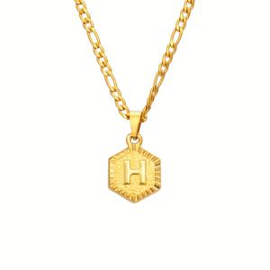 TEMU 정교하고 패셔너블한 초기 이름 펜던트 목걸이 304 304L 304 304L 스테인리스 스틸 골드 6면 알파벳 맞춤 주얼리 추가