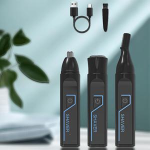 TEMU 3-in-1 프로페셔널 남녀 공용 그루밍 키트, 코털 정리, 턱수염 정리, 귀털 정리, 겨드랑이 털 정리, 비키니라인 정리, 전신 면도기, 멀티 기능 바디 트리머, 탈부착 헤드, USB 충전, 아빠 선물 추천