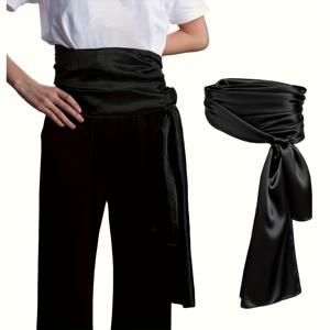 TEMU 블랙 해적 액세서리 드레스 벨트 - 중세 해적 손수건 허리 스카프, 남녀공용 할로윈 코스프레 해적 의상 캡틴 코스튬 소품