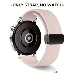 TEMU 20mm/22mm 리치 패턴 접이식 버클 마그네틱 시계 스트랩, 피부 친화적이고 편안한 실리콘 소재, 7/6/5/4, 포어러너 165/255/265/965, 액티브/비보어티브 4, 벤 3 호환