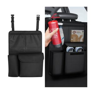 TEMU SUV 트렁크 정리함 (45*33cm) | 접이식 조절 가능 PU 가죽 수납함 | 다중 구획 | 자동차/차량 내부용