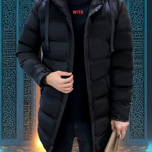 TEMU 남성용 겨울 후드 패딩 코트 플러스 사이즈 - 패딩 보온 코트, 두껍고 따뜻함, 트렌디함, 캐주얼함, 활용도 높음