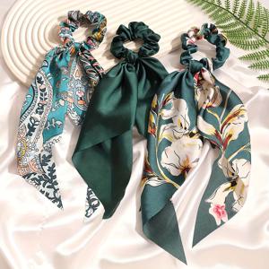 TEMU 3개입 에스닉 스타일 프린트 패브릭 헤어 타이