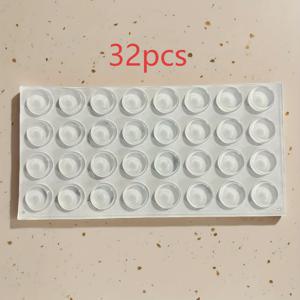 TEMU 32개 고무 범퍼 투명 접착식 범퍼 쿠션, 도어 스토퍼 손잡이 범퍼 접착식 무소음 충격 방지 보호 문패드 주택 개조용 벽 보호 패드