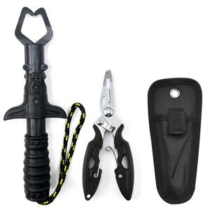 TEMU 1세트 낚시 플라이어 물고기 입 그리퍼 낚시 도구 키트 멀티펑션 바닷물 낚시줄 커터 훅 제거기 케이스 랜야드 포함, 플라이 얼음낚시 장비 남녀 낚시 선물