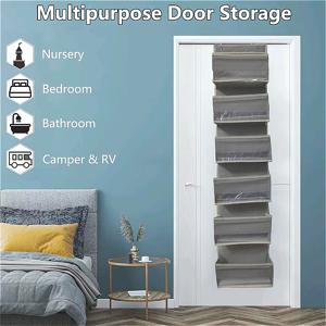 TEMU 6단 접이식 도어 마운트 수납 정리대, 넘어짐 방지 디자인, 기저귀, 장난감, 수건 보관에 적합 - 다용도 가정용 수납 옵션, 벽걸이 랙, 공간 효율적인 수납, 다단 수납 용기