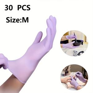 TEMU 보라색 일회용 니트릴 장갑은 가정 청소, 타투, 염색, 애완 동물 목욕, 미용실 및 가정용 도구에 적합하여 할로윈, 크리스마스 및 추수감사절 깜짝 선물로 완벽합니다.