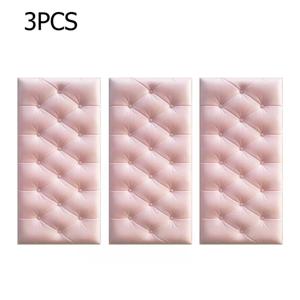 TEMU 3개입 3D 엠보싱 XPE 폼 접착식 벽 패널 - 두꺼운 인조 가죽 질감, 방수 방음 충격 방지, 침실 거실 욕실 홈 데코용 탈부착 및 커팅 가능