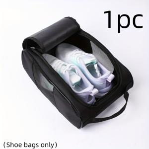 TEMU 골프화 수납가방 옥스포드 천 고품질 통기성 스크래치 방지 내구성 있는 여행용 휴대가방 | 환기장치가 있는 분리형 신발 수납공간 | 휴대용 손잡이, 골프장, 헬스장, 주말 여행 및 일상 정리용