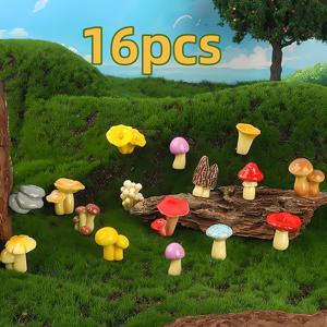 TEMU 16개 미니 정글 버섯, 몽환적인 레진 공예, 숲 스타일 이끼 미니어처 조경 창의적인 정원 장식, 분재 가드닝, DIY 조경, 장식용 액세서리, 소형 오너먼트, 데스크탑 장식, 차량 장식. 공예 애호가, 장면 연출, 데스크탑 장식, 미니어처 조경, 내구성 있는 오너먼트, 미니 버섯에 완벽