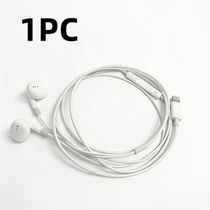 TEMU 라이트닝 잭 이어폰 유선 이어폰 스포츠 이어폰 아이폰8/14용