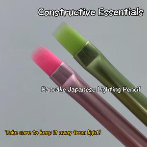 TEMU 신상 INS 스타일 일본식 고급형 젤네일용 라운드 및 플랫 헤드 네일 아트 브러쉬 - 한 번의 스트로크로 젤을 고르게 발라 매끄러운 마무리, 초슬림 디자인, 2개 세트 (핑크 라지 라운드 헤드 & 그린 라지 플랫 헤드)