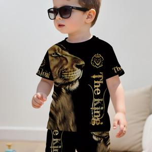 TEMU 2개 세트 여름 신상 베이비 보이 캐주얼 스포티 패션 