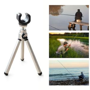 TEMU 휴대용 낚시 삼각대 - 조절 가능한 알루미늄 합금 낚시 브라켓, 야간 낚시 손전등 홀더와 인체공학적 그립, 가볍고 견고한 디자인, 호숫가, 강변, 해변 낚시에 적합 - 야외 낚시 애호가와 사진작가를 위한 이상적인 낚시 장비, 내구성 있는 구조
