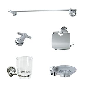 DI-800 욕실악세사리세트 5종(컵대+비누대+휴지걸이+수건걸이+옷걸이)
