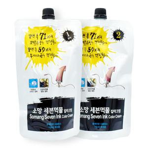 소망 인큐스 세븐 스피드 오징어먹물 칼라 크림 염색약 400ml