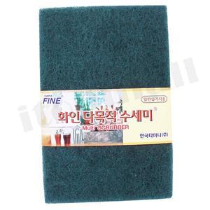 화인 다목적수세미 4P 수세미 주방 설겆이 청소 깔끔 다목적